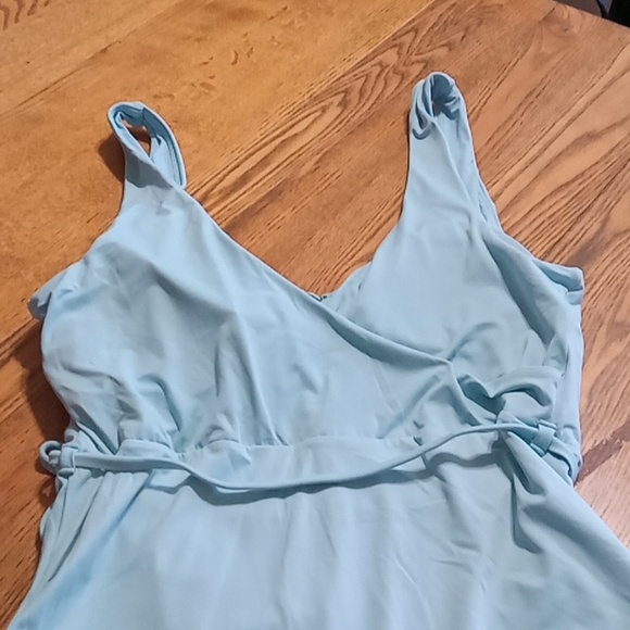 Andie Womens Bathing Suit SMALL LIGHT SKY BLUE BELMAR Swimwear One Piece CABANA - Picture 5 of 9